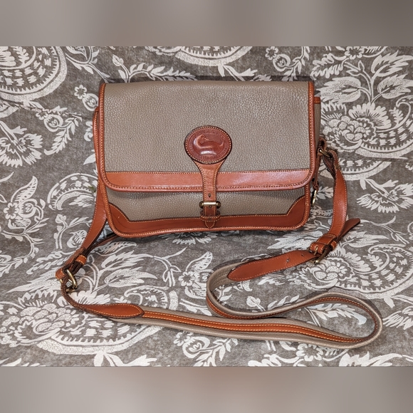 Dooney & Bourke Handbags - DOONEY & BOURKE Vintage AWL Large Surrey Satchel Smokey Taupe